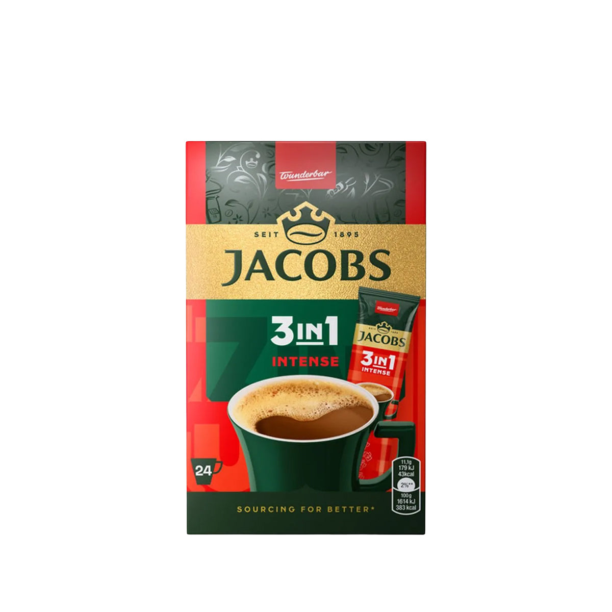 Cafea instant Jacobs 3 in 1 Intense 24 x 11.1 g
